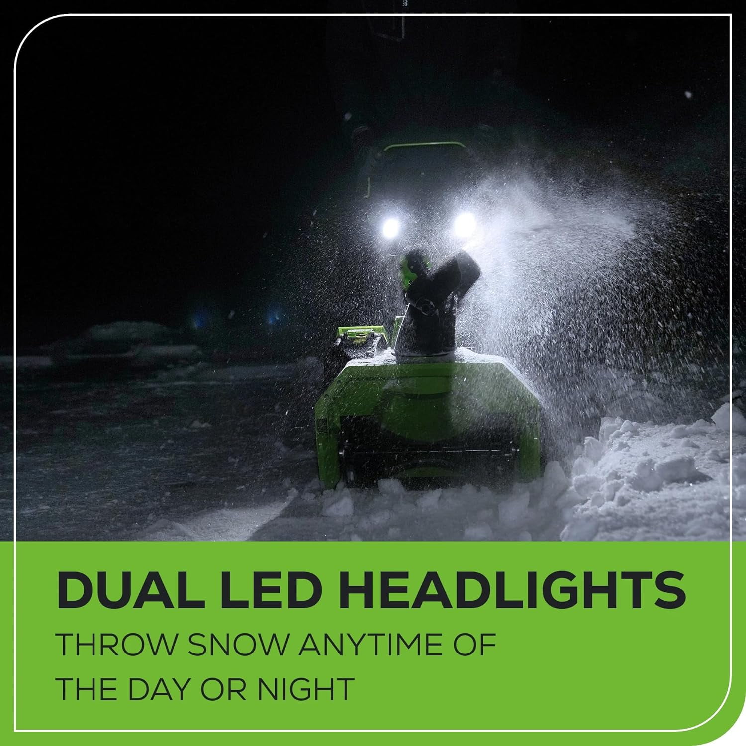 Greenworks 40V 20" Cordless Battery Single-Stage Snow Blower w/ 5.0Ah Battery & Charger