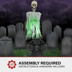 Haunted Hill Farm Skeleton Ghost Animatronic by Tekky with Lights and Sound