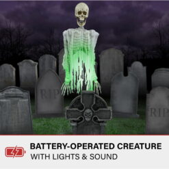 Haunted Hill Farm Skeleton Ghost Animatronic by Tekky with Lights and Sound