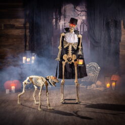 Fun Express 5ft. Animated Skeleton & 3ft. Dog Halloween Decoration