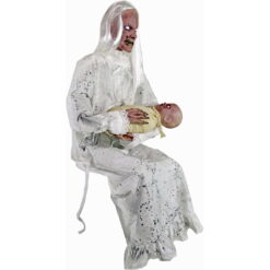 Haunted Hill Farm Life-Size Animatronic Gravely Granny by Tekky Halloween Decoration, HHGRVLYGRNY-1FLSA