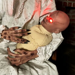 Haunted Hill Farm Life-Size Animatronic Gravely Granny by Tekky Halloween Decoration, HHGRVLYGRNY-1FLSA