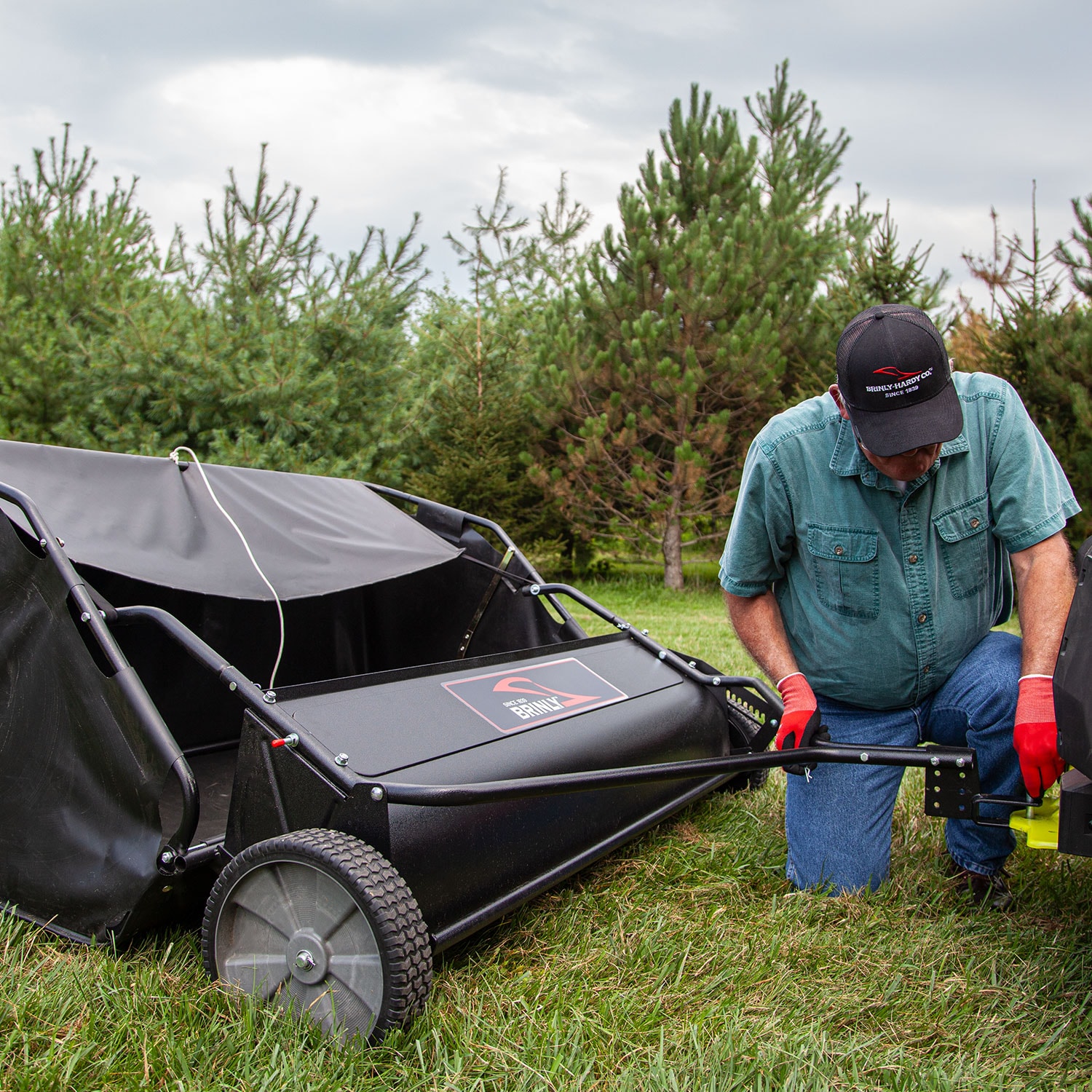 Brinly 54-in 31-cu ft Tow Lawn Sweeper