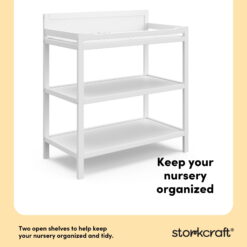Storkcraft Alpine Infant Changing Table with Changing Pad, White
