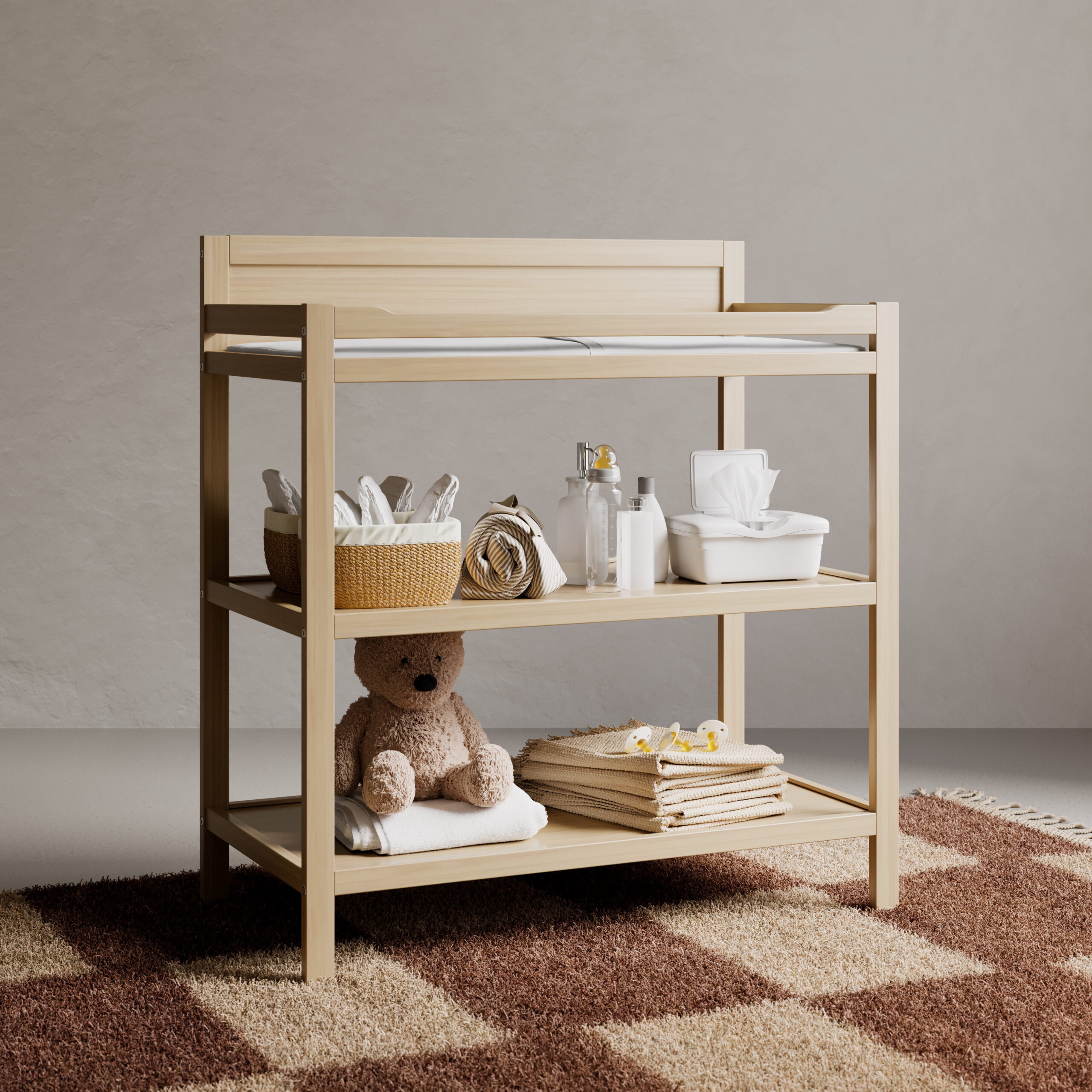 Storkcraft Alpine Infant Changing Table with Changing Pad, Driftwood