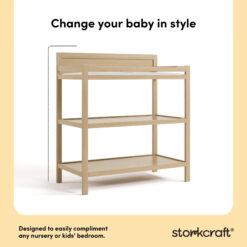 Storkcraft Alpine Infant Changing Table with Changing Pad, Driftwood