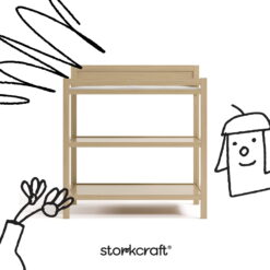 Storkcraft Alpine Infant Changing Table with Changing Pad, Driftwood