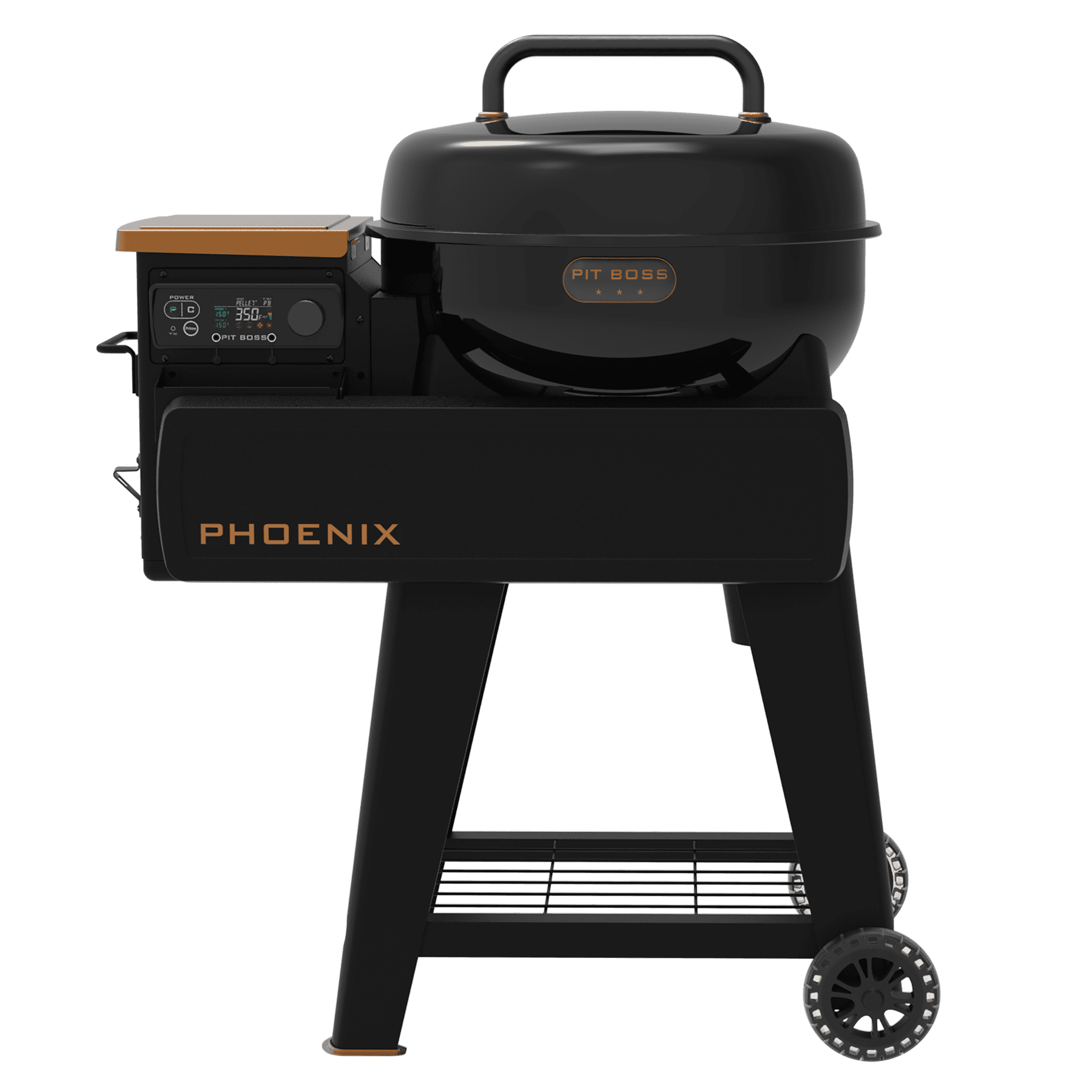 Pit Boss Phoenix 376 Sq in Pellet Kettle Grill with Charcoal Insert - Onyx Edition
