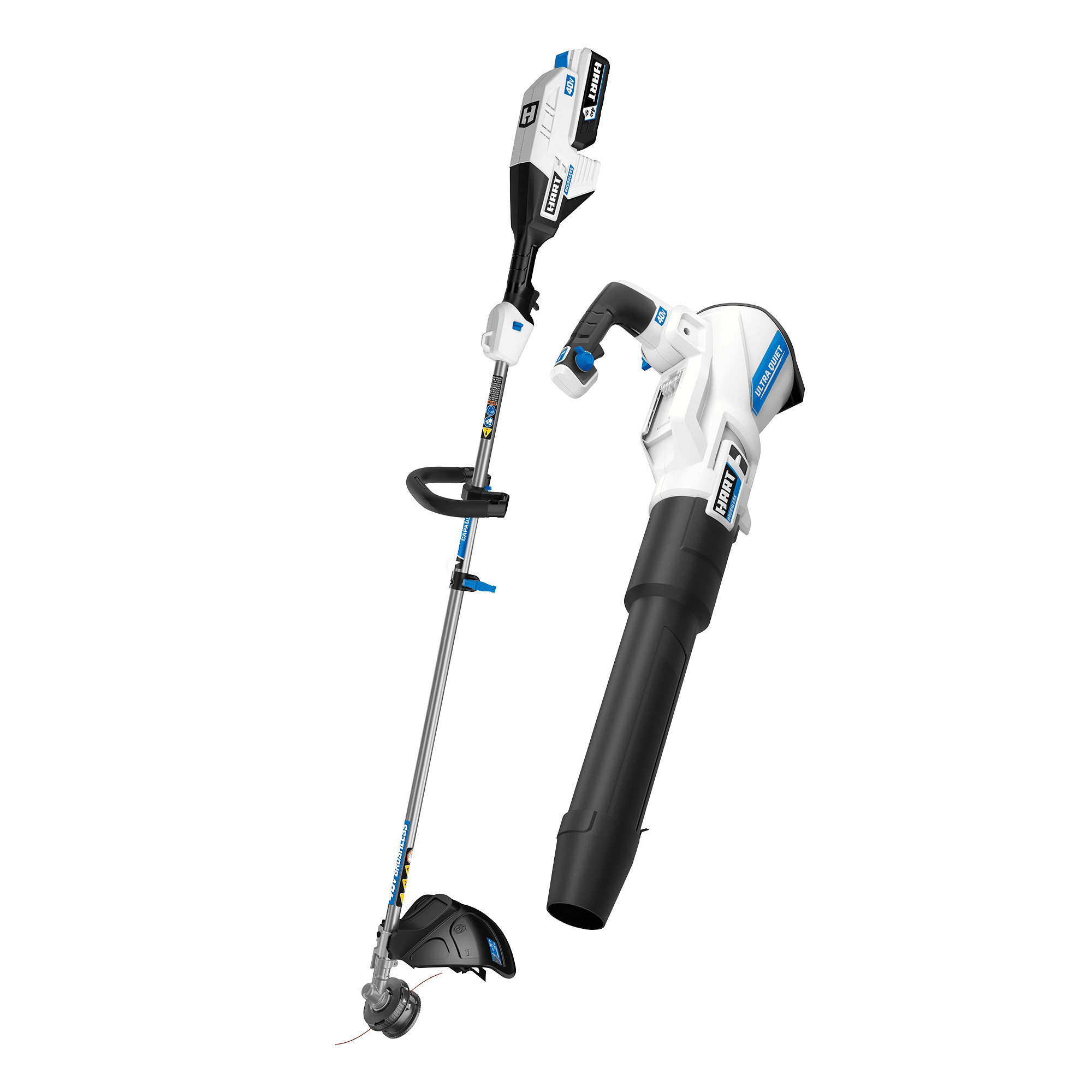 HART 40V Brushless 15-inch String Trimmer & 600 CFM Blower Kit