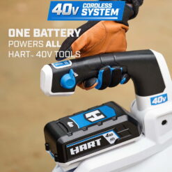 HART 40-Volt Cordless SUPERCHARGE Brushless 650 CFM Blower (1) 5.0 Ah Lithium Ion Battery