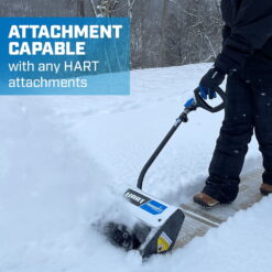 HART 40-Volt 12-inch Single Stage Battery-Powered Snow Shovel Kit, (1) 4.0Ah Lithium-Ion Battery