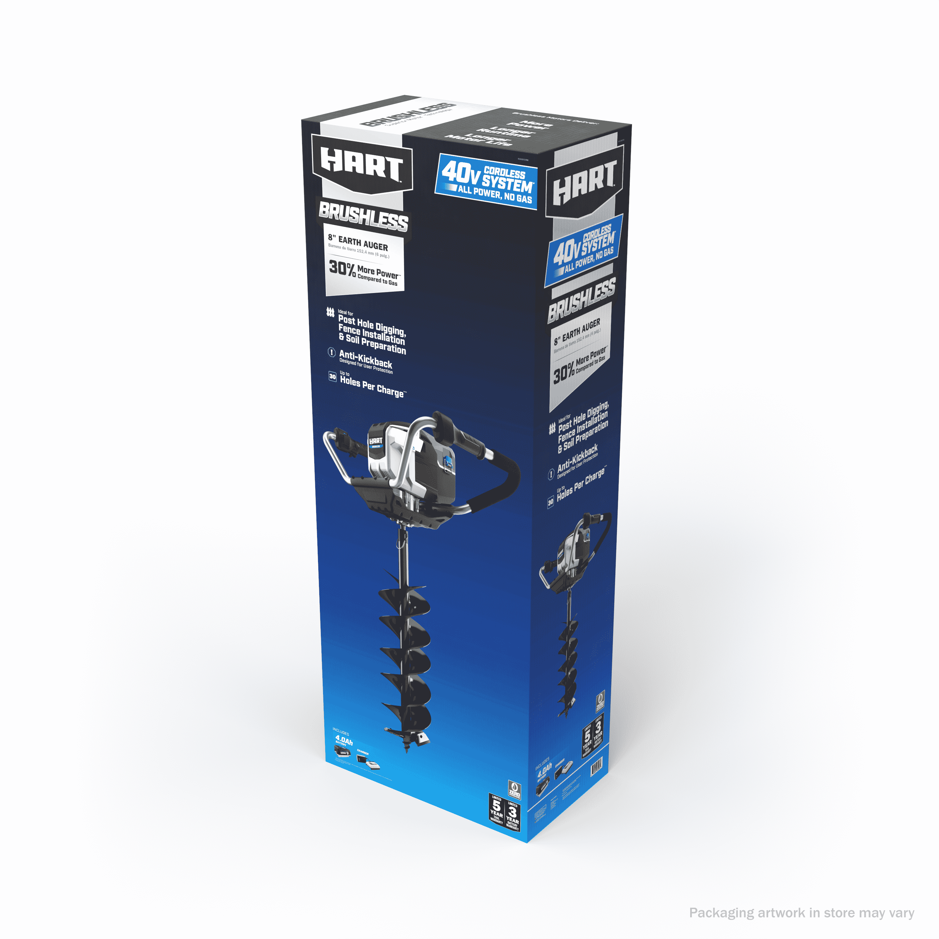 HART 40V Brushless Auger (1) 4.0 Ah Lithium-Ion Battery