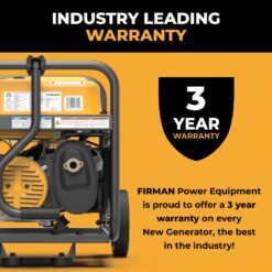 Firman P03504 Recoil Start 120V 4450 / 3550 -Watt Single fuel Portable Generator