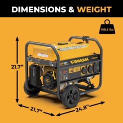 Firman P03504 Recoil Start 120V 4450 / 3550 -Watt Single fuel Portable Generator