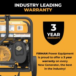 Firman P03628 Remote Start 120V 4550 / 3650 -Watt Single fuel Portable Generator