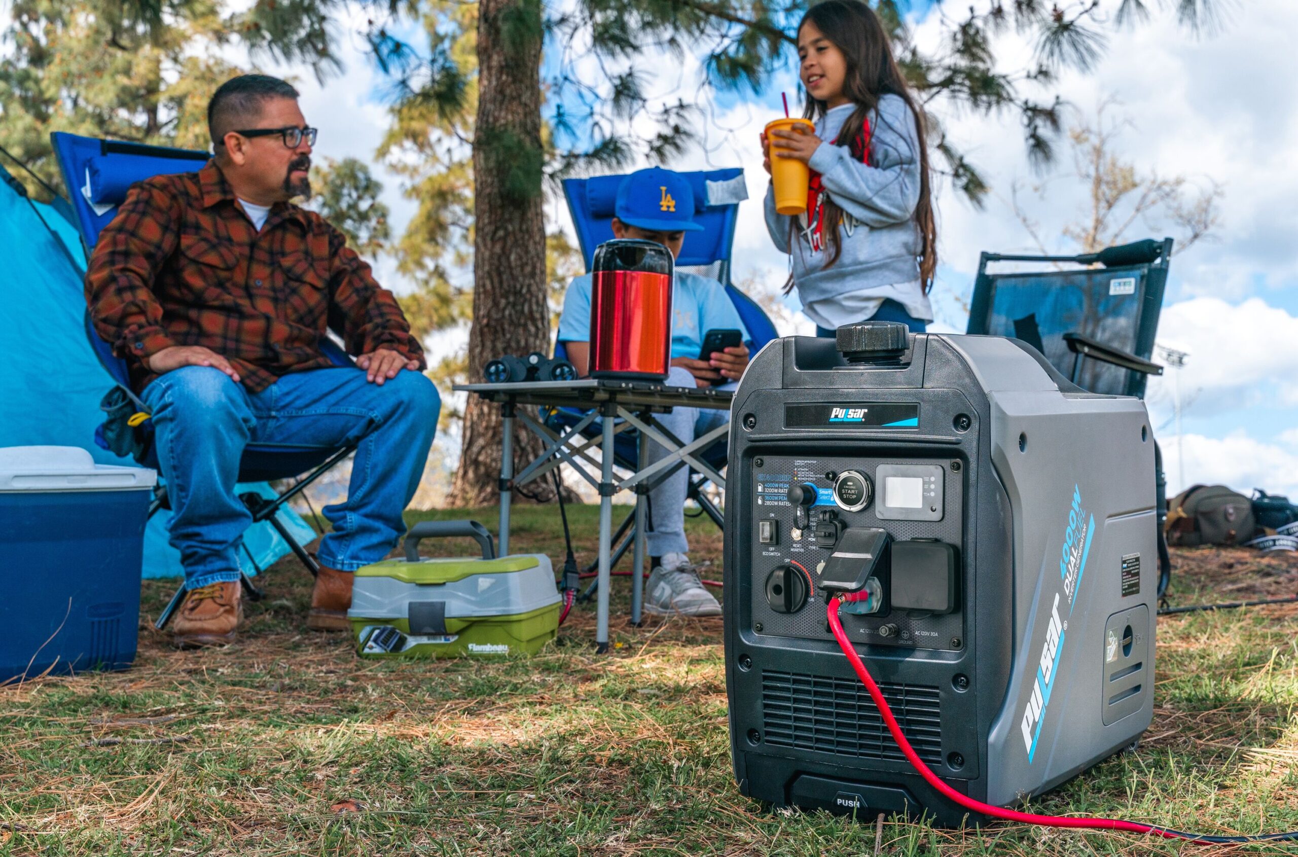 Pulsar Products Remote Start 4000 -Watt Dual Fuel (Gasoline/Propane) Inverter Generator