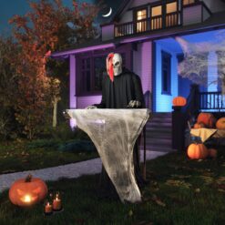 Haunted Living 6-ft Skeleton Reaper Keyboard Player Motion Activated Animatronic