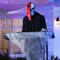 Haunted Living 6-ft Skeleton Reaper Keyboard Player Motion Activated Animatronic
