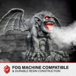 Haunted Hill Farm 3.58-ft Freestanding Motion Activated Church bells sound Gargoyle Animatronic