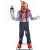 Haunted Hill Farm 6.89-ft Freestanding Motion Activated Talking Lighted Clown Animatronic