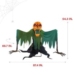 Haunted Hill Farm 4.53-ft Freestanding Motion Activated Lighted Zombie Animatronic