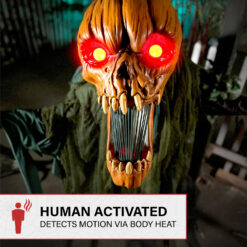 Haunted Hill Farm 4.53-ft Freestanding Motion Activated Lighted Zombie Animatronic