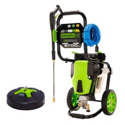 Greenworks 2700-PSI 2.3-GPM Cold Water Electric Pressure washer with 5 Spray Tips and Surface Cleaner