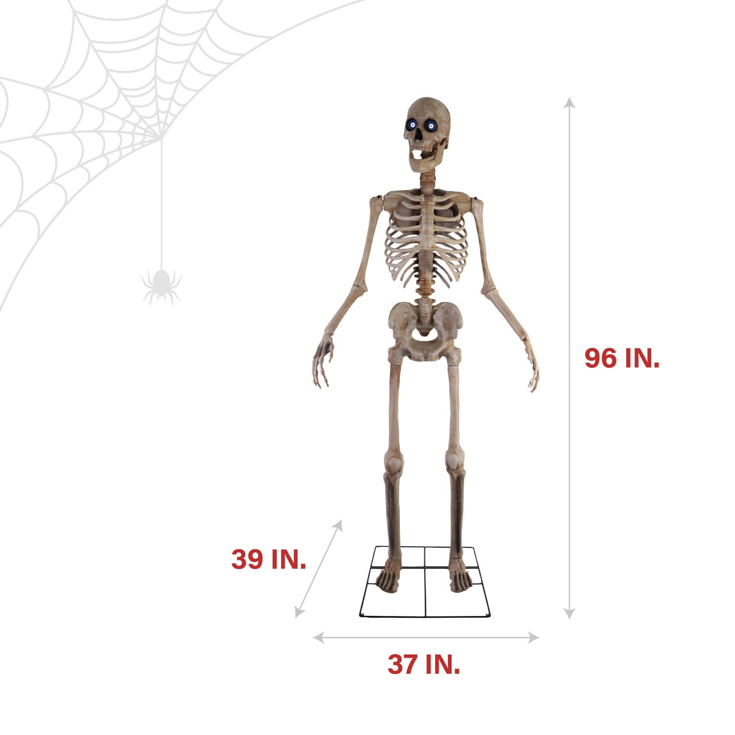 Haunted Hill Farm 8-ft Freestanding Motion Activated Talking Lighted Bones McNeely Skeleton Animatronic