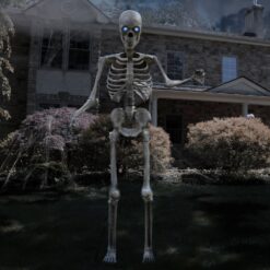 Haunted Hill Farm 8-ft Freestanding Motion Activated Talking Lighted Bones McNeely Skeleton Animatronic