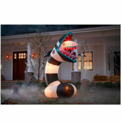 Gemmy Animated Airblown Inflatable Beetlejuice Sandworm w/LEDs Giant WB , 9.5 ft Tall, Multicolored