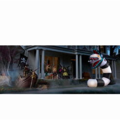 Gemmy Animated Airblown Inflatable Beetlejuice Sandworm w/LEDs Giant WB , 9.5 ft Tall, Multicolored