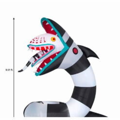 Gemmy Animated Airblown Inflatable Beetlejuice Sandworm w/LEDs Giant WB , 9.5 ft Tall, Multicolored