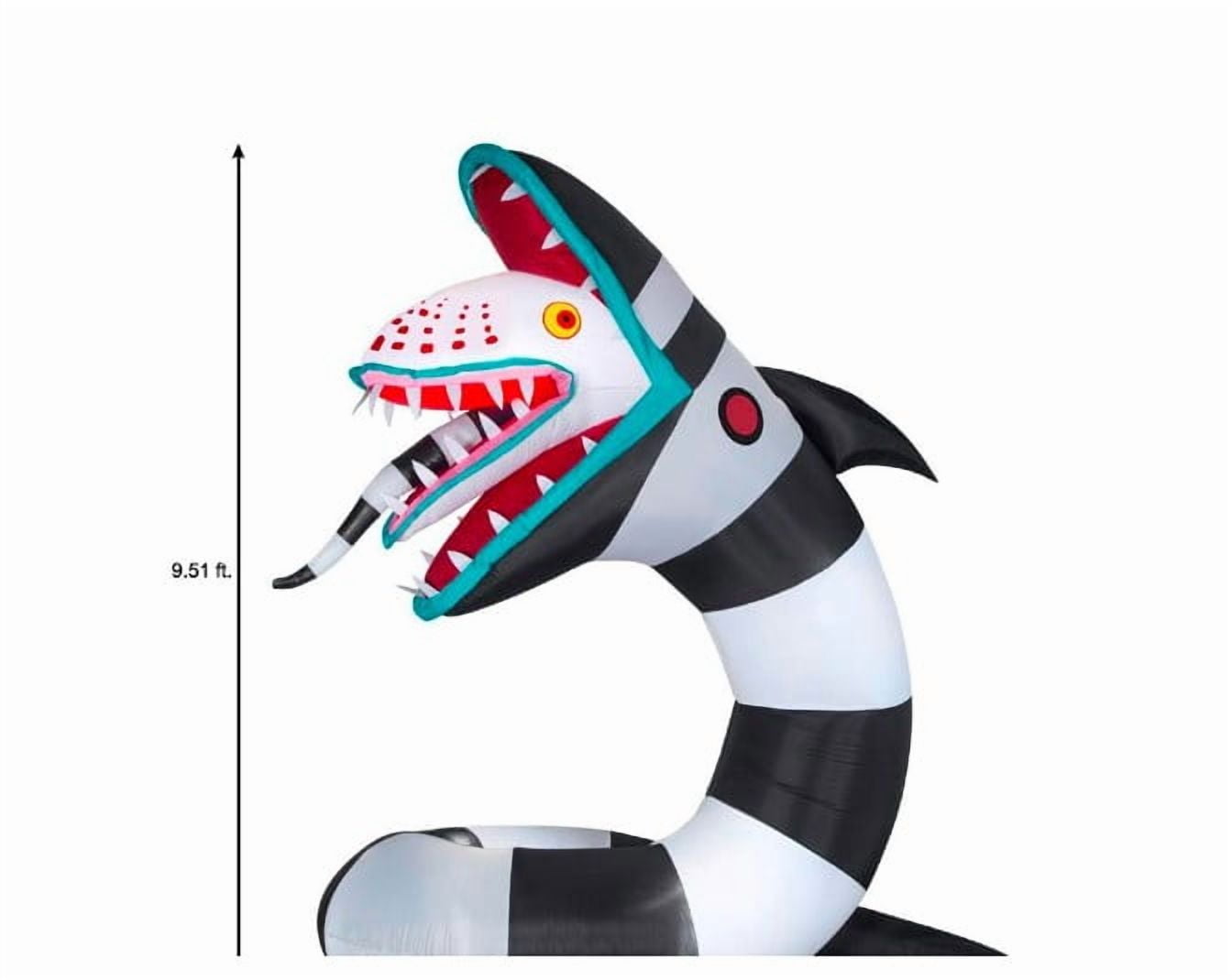 Gemmy Animated Airblown Inflatable Beetlejuice Sandworm w/LEDs Giant WB , 9.5 ft Tall, Multicolored