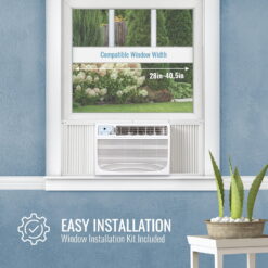 Keystone 18,000 BTU 230V 1000 Sq. ft Window Air Conditioner with Remote, White, KSTAW18C