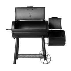 Char-Griller Dakota 625-Sq. in Black Horizontal Charcoal Smoker
