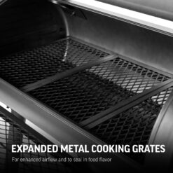 Char-Griller Dakota 625-Sq. in Black Horizontal Charcoal Smoker