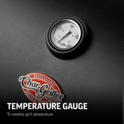 Char-Griller Dakota 625-Sq. in Black Horizontal Charcoal Smoker