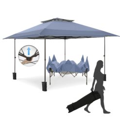 Sunshine Valley 13-ft x 13-ft Square Gray Blue Pop-up canopy