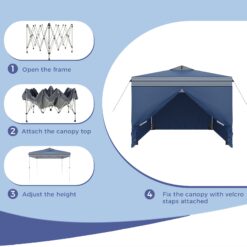 Sunshine Valley 10-ft x 10-ft Square Drak Blue Pop-up canopy