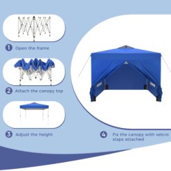 Sunshine Valley 10-ft x 10-ft Square Blue Pop-up canopy