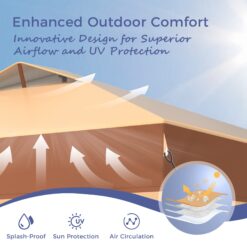 Sunshine Valley 10-ft x 10-ft Square Brown Pop-up canopy