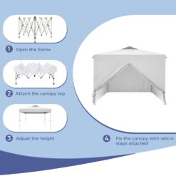Sunshine Valley 10-ft x 10-ft Square White Pop-up canopy