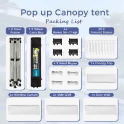 Sunshine Valley 10-ft x 10-ft Square White Pop-up canopy