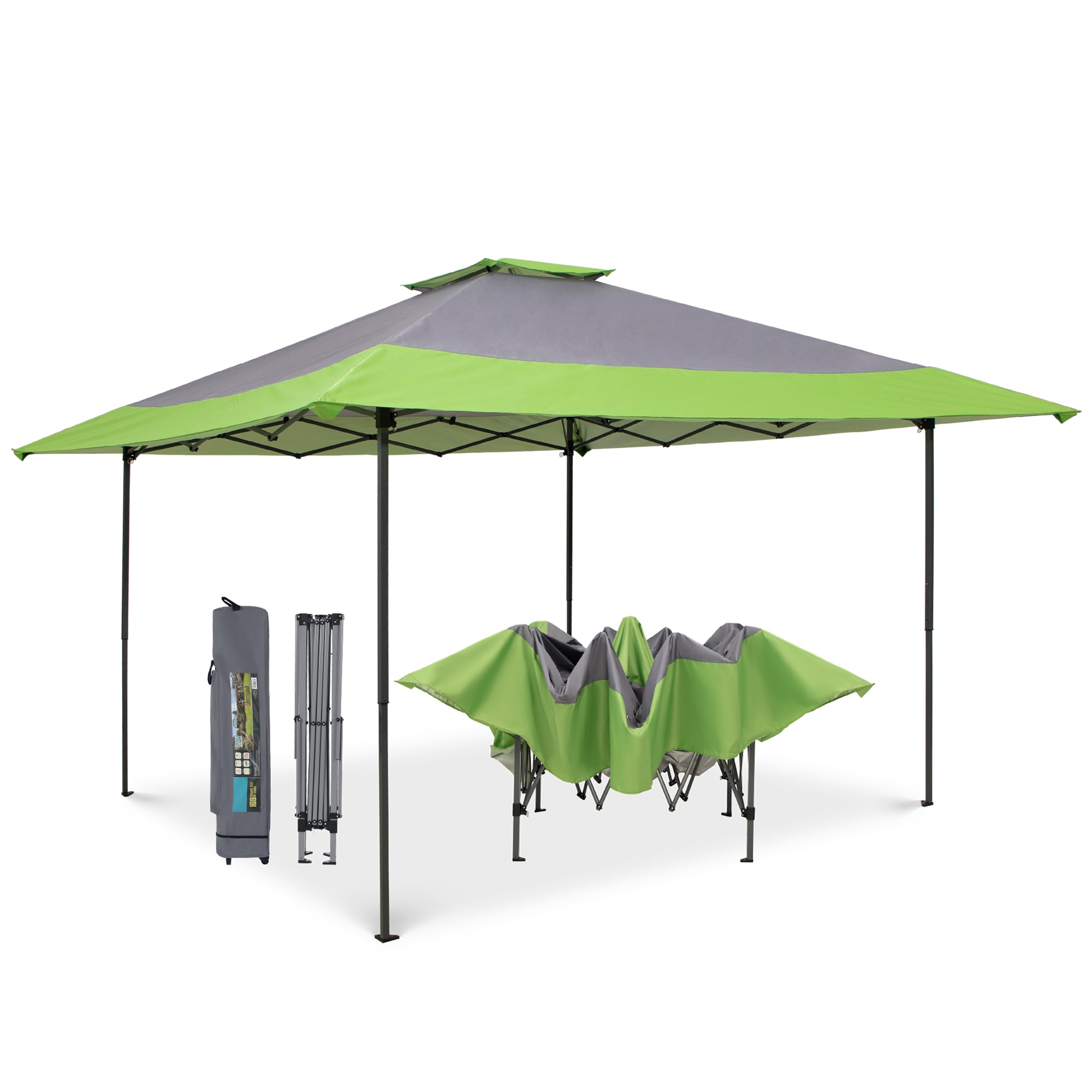 Sunshine Valley 13-ft x 13-ft Square Green Pop-up canopy