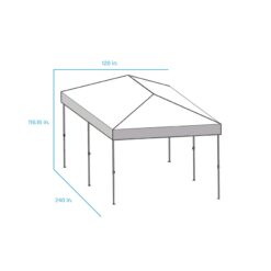Master Forge 20-ft x 10-ft Rectangle White Pop-up canopy