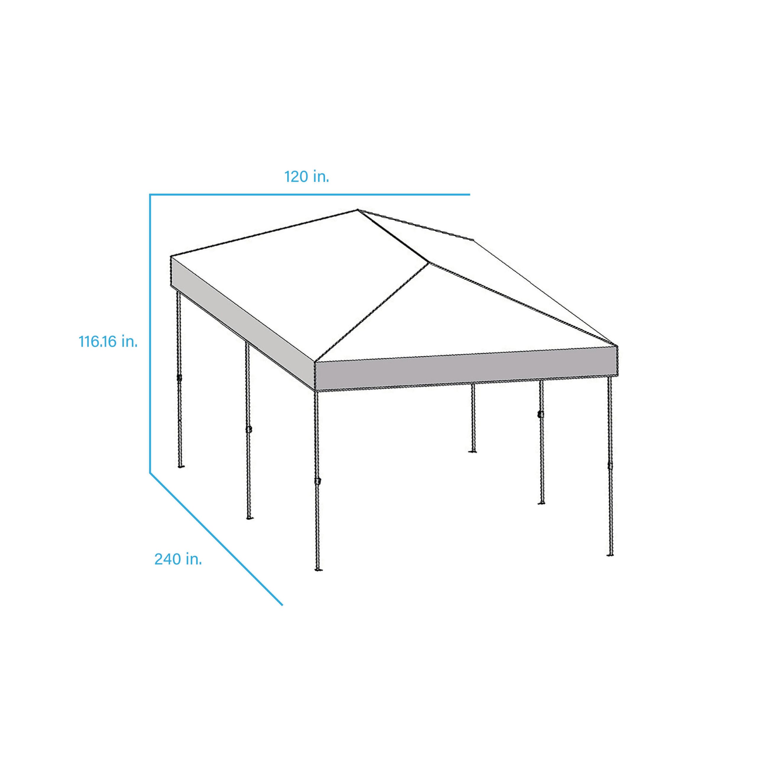 Master Forge 20-ft x 10-ft Rectangle White Pop-up canopy