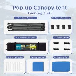 Sunshine Valley 10-ft x 10-ft Square Blue Pop-up canopy