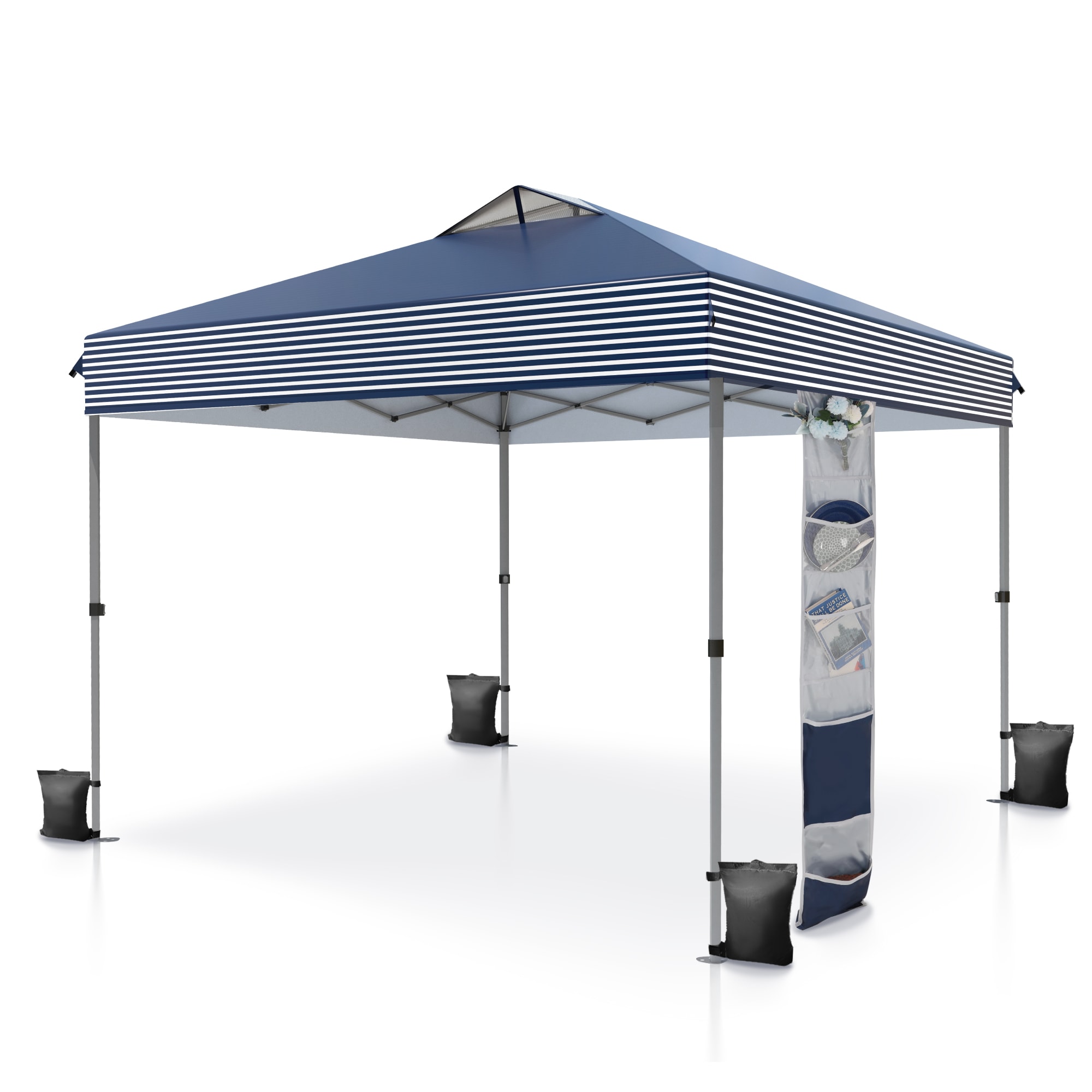 Sunshine Valley 10-ft x 10-ft Square Gray Blue Pop-up canopy