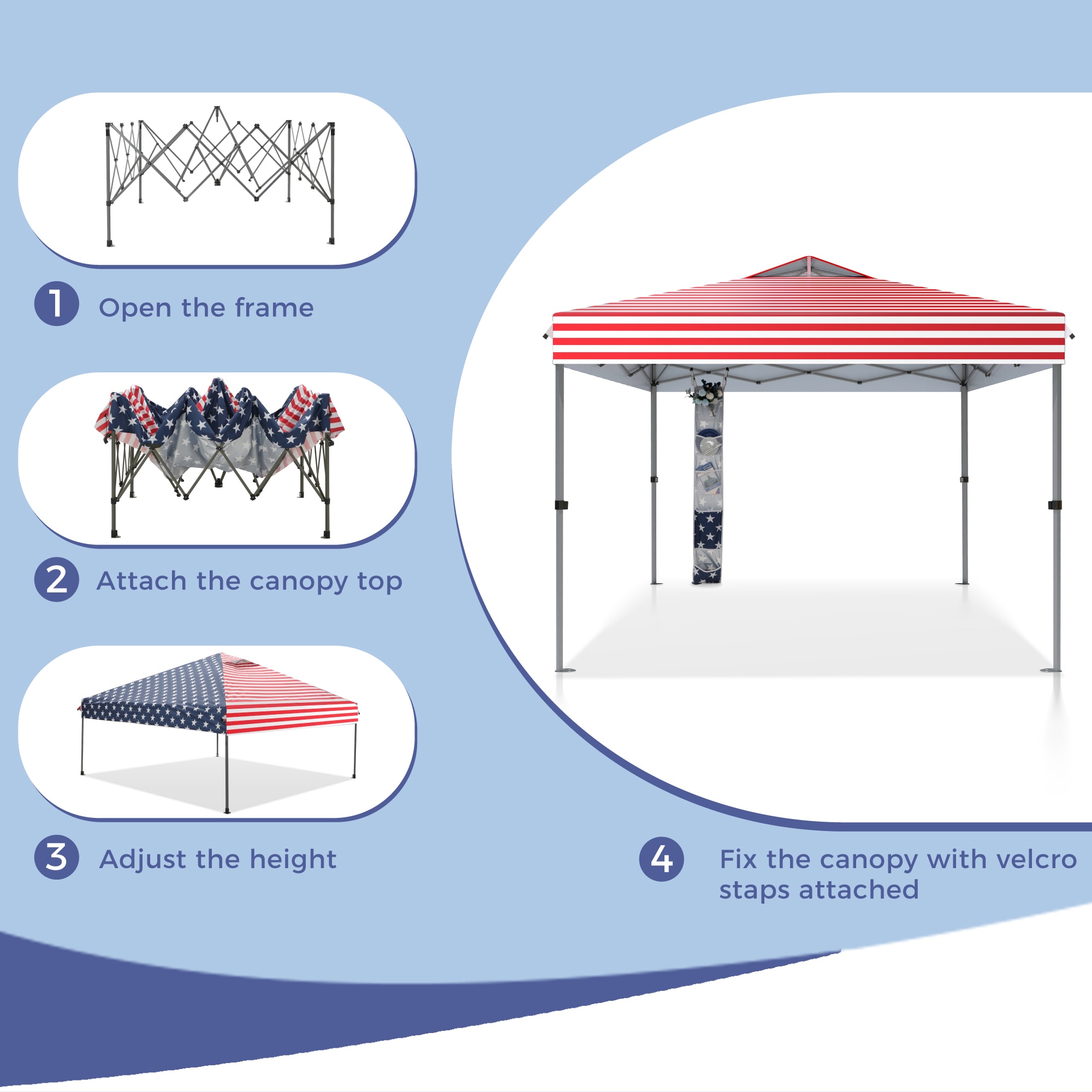 Sunshine Valley 10-ft x 10-ft Square Flag Pop-up canopy