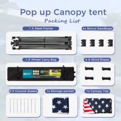 Sunshine Valley 10-ft x 10-ft Square Flag Pop-up canopy